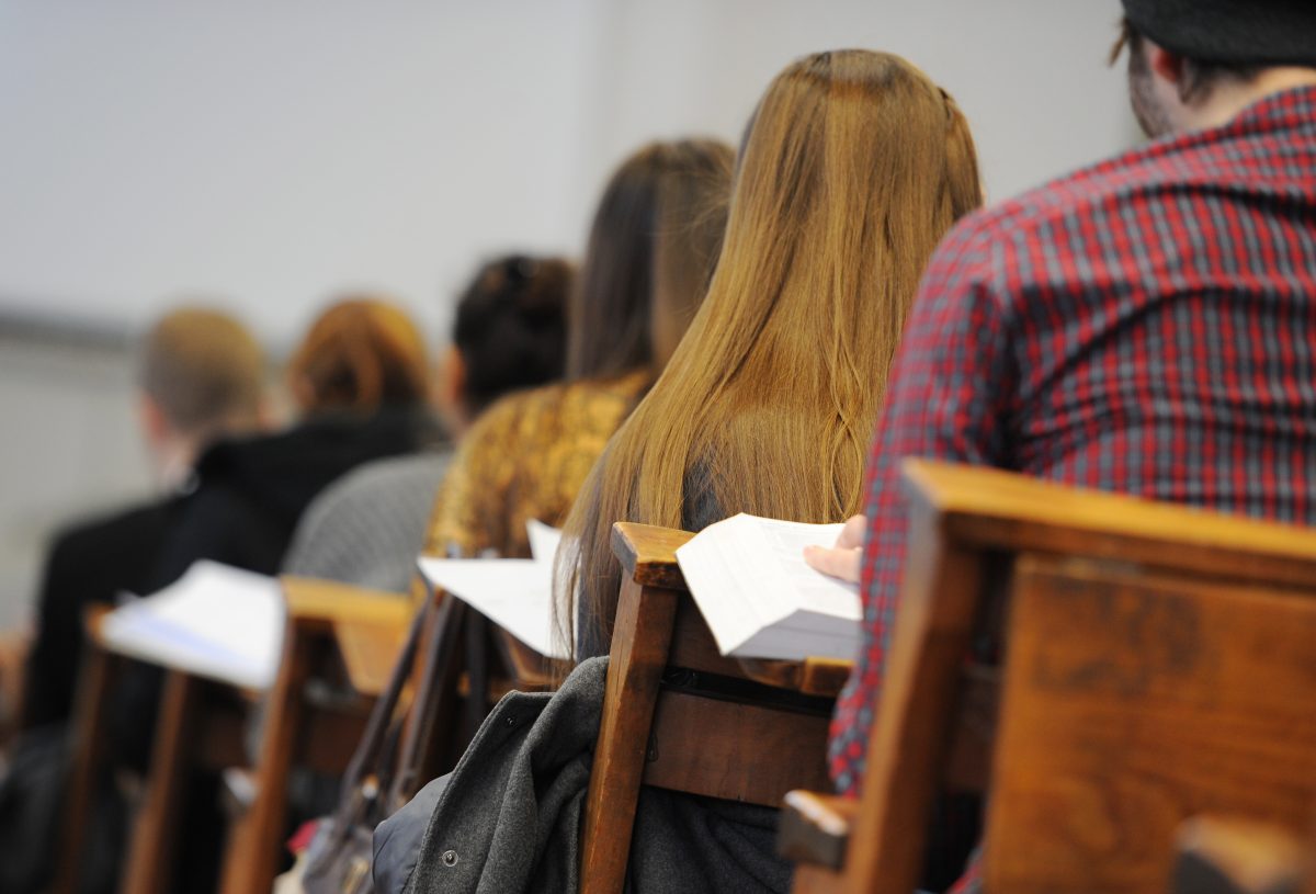 Studenten in einer Universität in Berlin